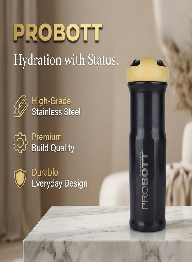 PROBOTT Status Stainless Steel Water Bottle, Vacuum Insulated Flask Bottles, 700 ml, Beige | Hot and Cold | Easy to Carry | Leak Proof | Proteins | Sports | Office | Gym | Travel - Image 3
